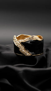 Luxe Gilded Black Bangle